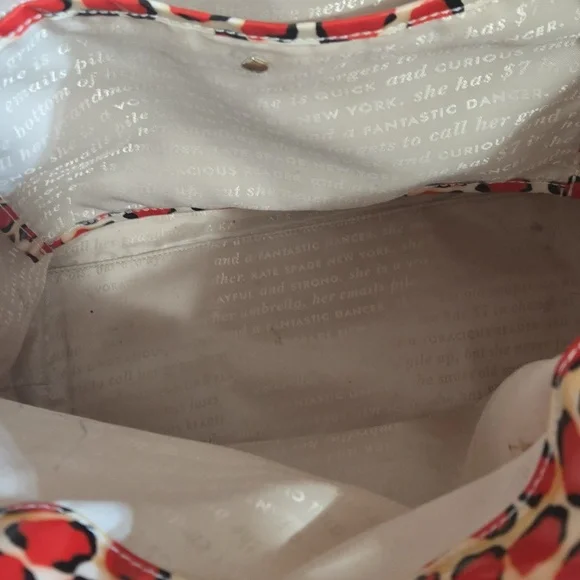 Vintage Kate Spade vinyl leopard print tote bag - Picture 6 of 6